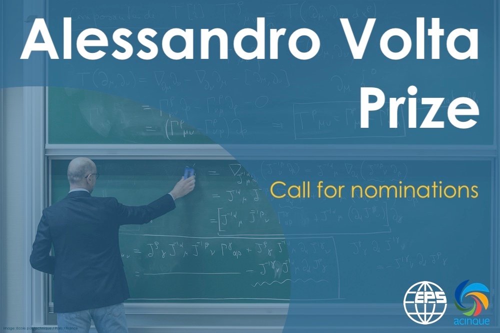 Alessandro Volta Prize 2026: Call for nominations